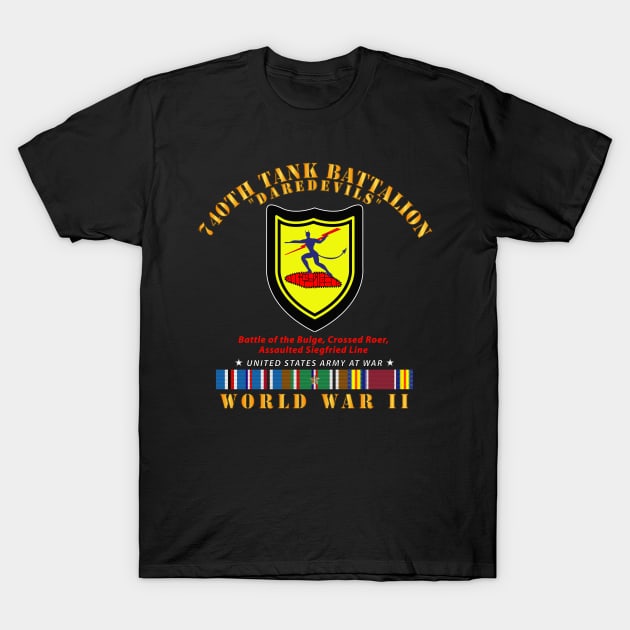 740th Tank Battalion - Daredevils - WWII  EU SVC T-Shirt by twix123844